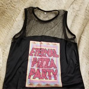 "Eternal pizza party" tank top